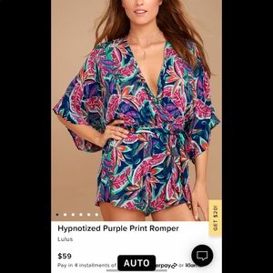 Lulus Hypnotized Purple Print Romper